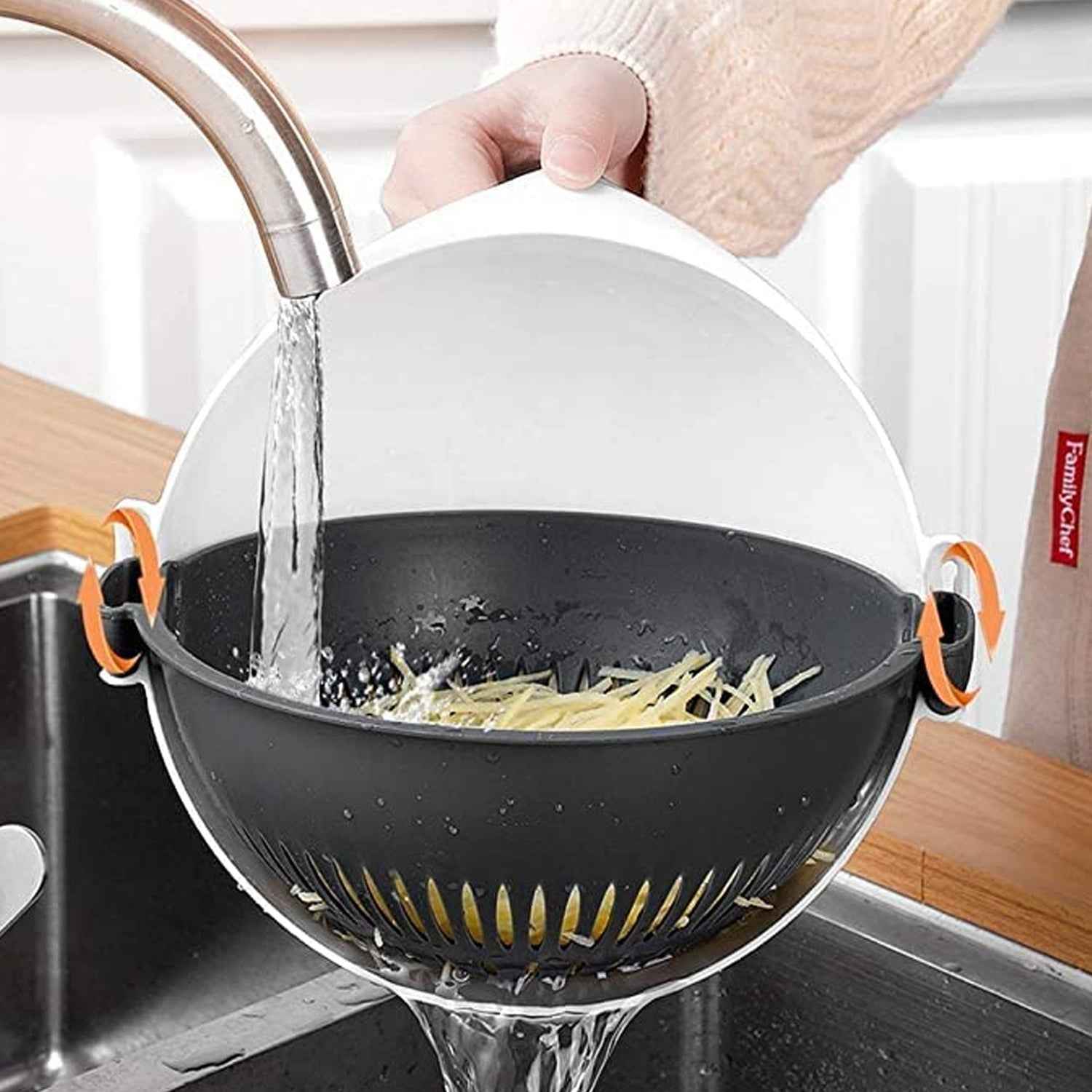 2-in-1 Vegetable Washing Bowl Ð Effortless Rinsing & Draining
