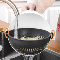 2-in-1 Vegetable Washing Bowl Ð Effortless Rinsing & Draining