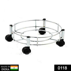 Gas Cylinder Trolley – Stainless Steel with Heavy-Duty Wheels | Indo Glow