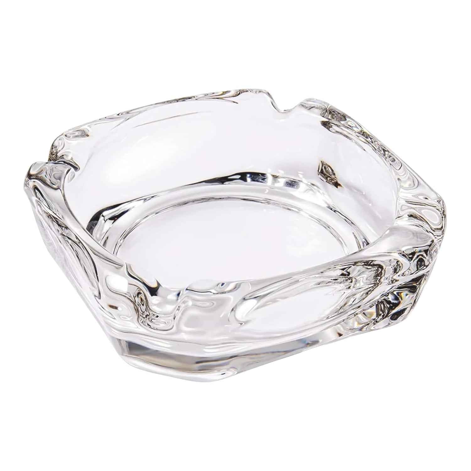 Crystal Glass Ashtray – Elegant Tabletop Decor | Organivo