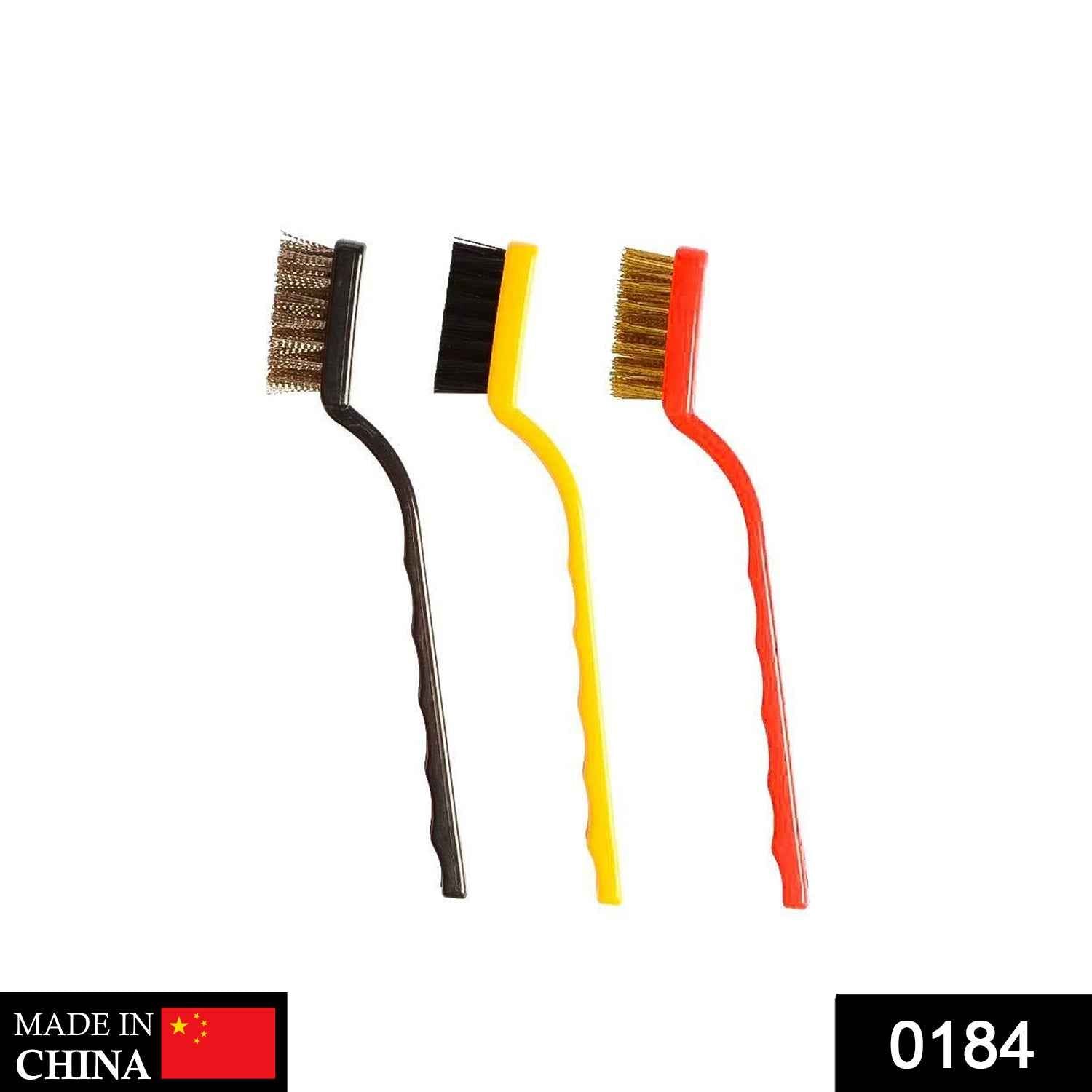 Mini Wire Brush Set – 3 Pc Brass, Nylon, Steel | Velvet Wipe