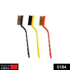 Mini Wire Brush Set – 3 Pc Brass, Nylon, Steel | Velvet Wipe