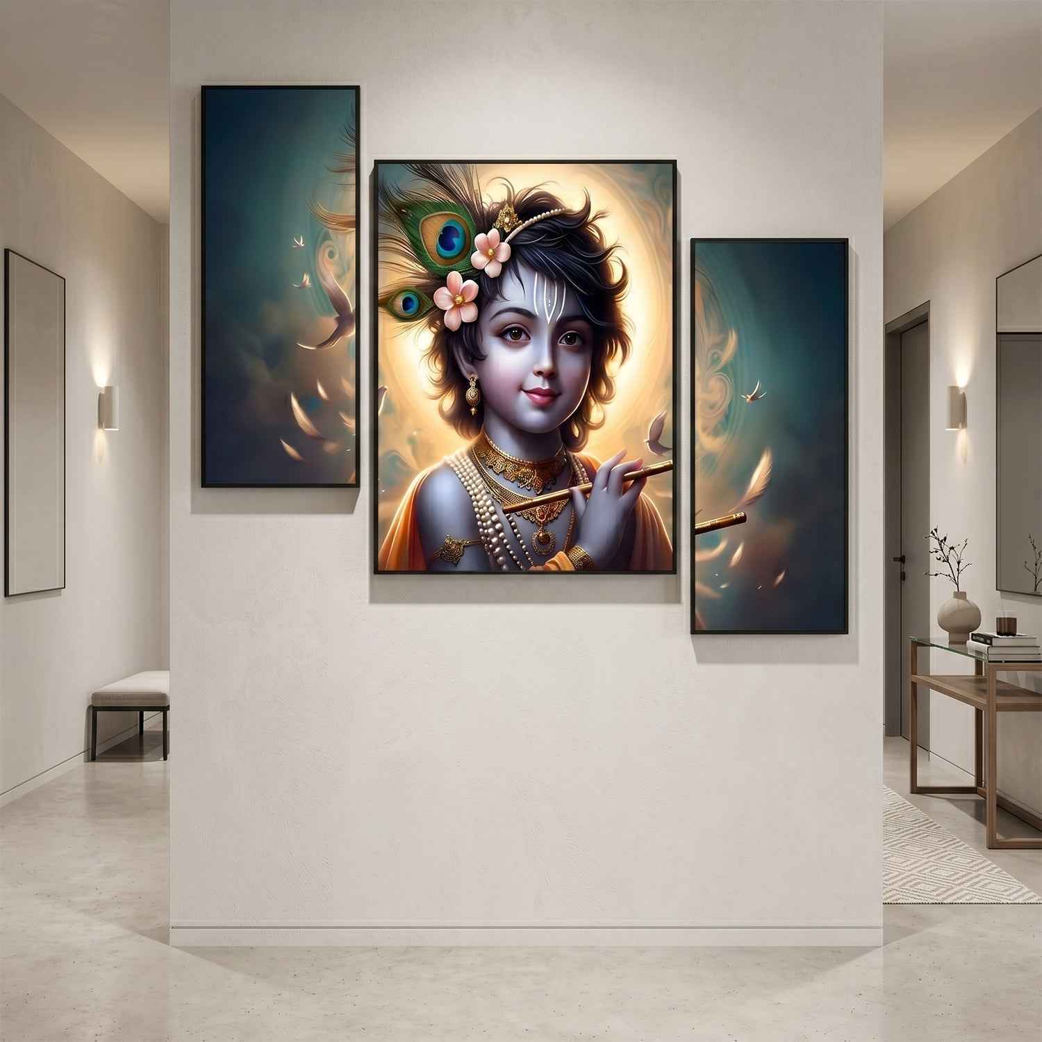 Krishna Flute Wall Art Ð Vibrant & Sacred Home Decor