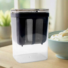 Yogurt Strainer with Storage Container – 1100ml Plastic & Steel