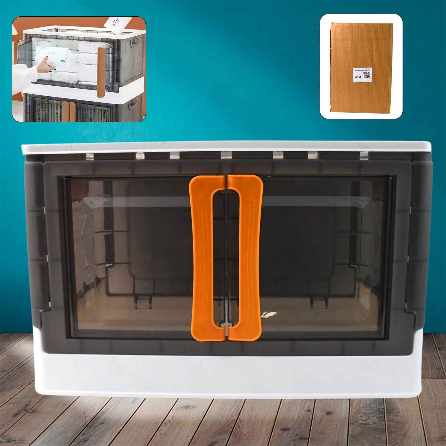 Plastic Folding Wardrobe Organizer – Space-Saving Storage with Wheels