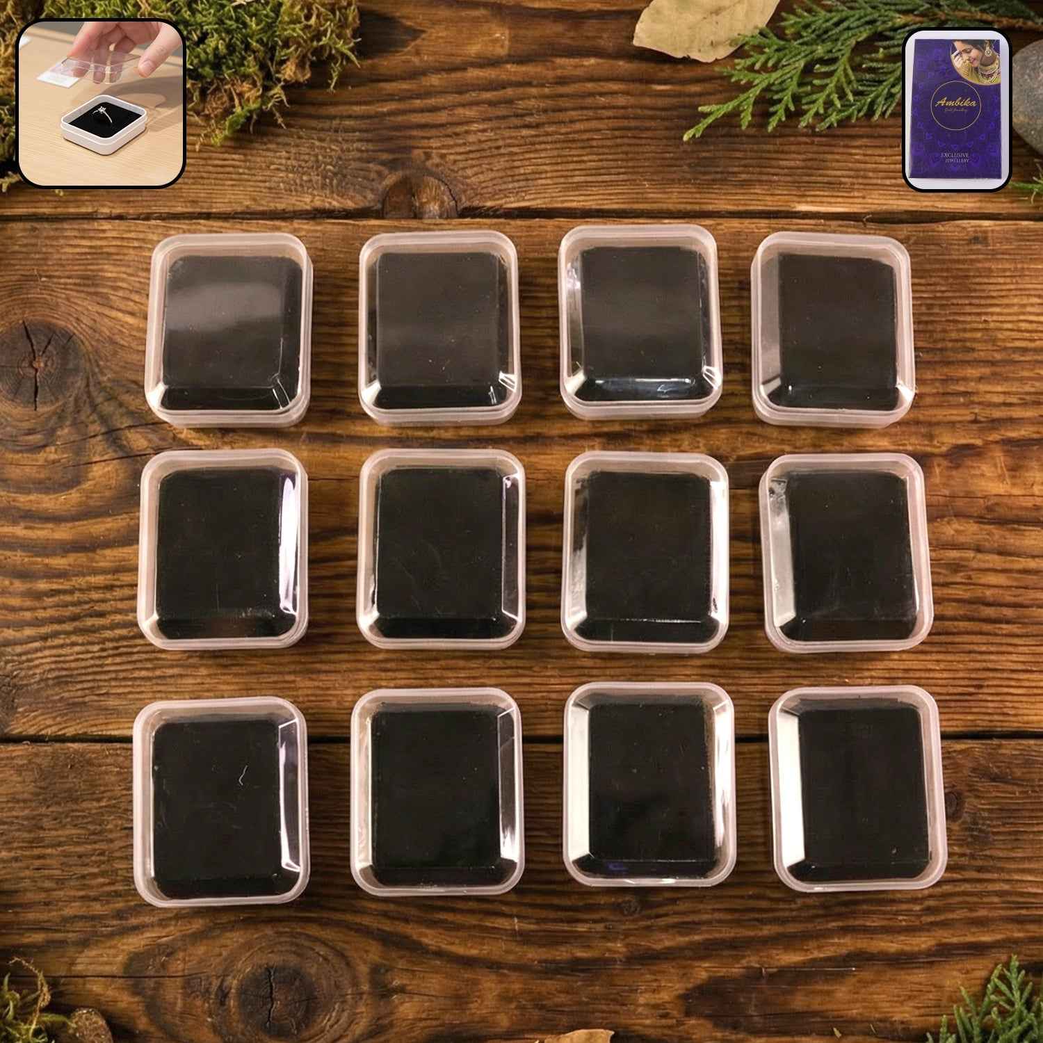 Mini Jewellery Storage Box – 12 Pc Set with Soft Cushion