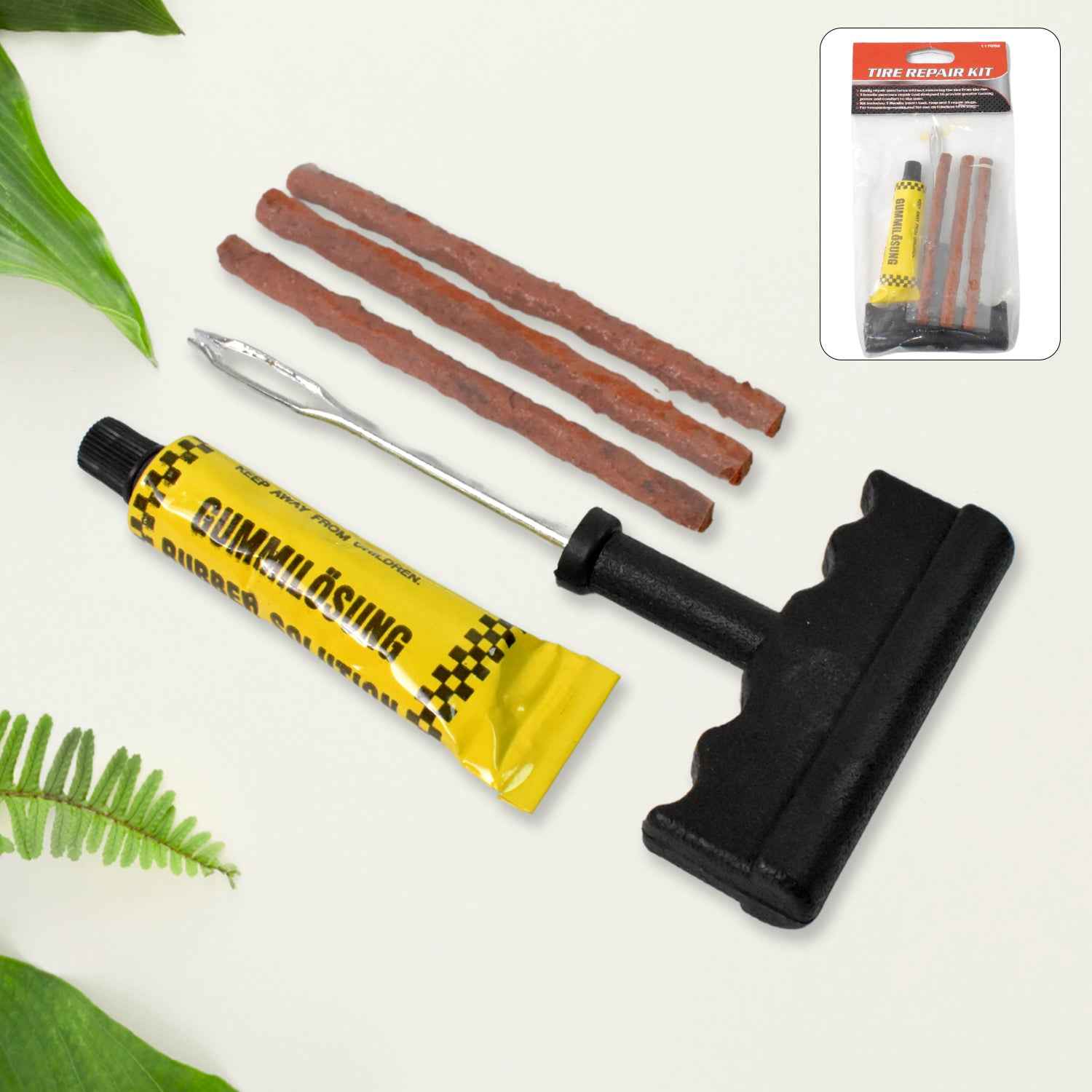 Tubeless Tyre Puncture Repair Kit – 5 Pc Emergency Set | Arrive Kit