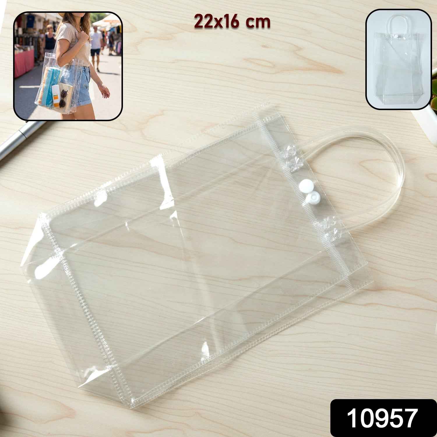 Transparent PVC Carry Bag – Lightweight & Durable Organizer