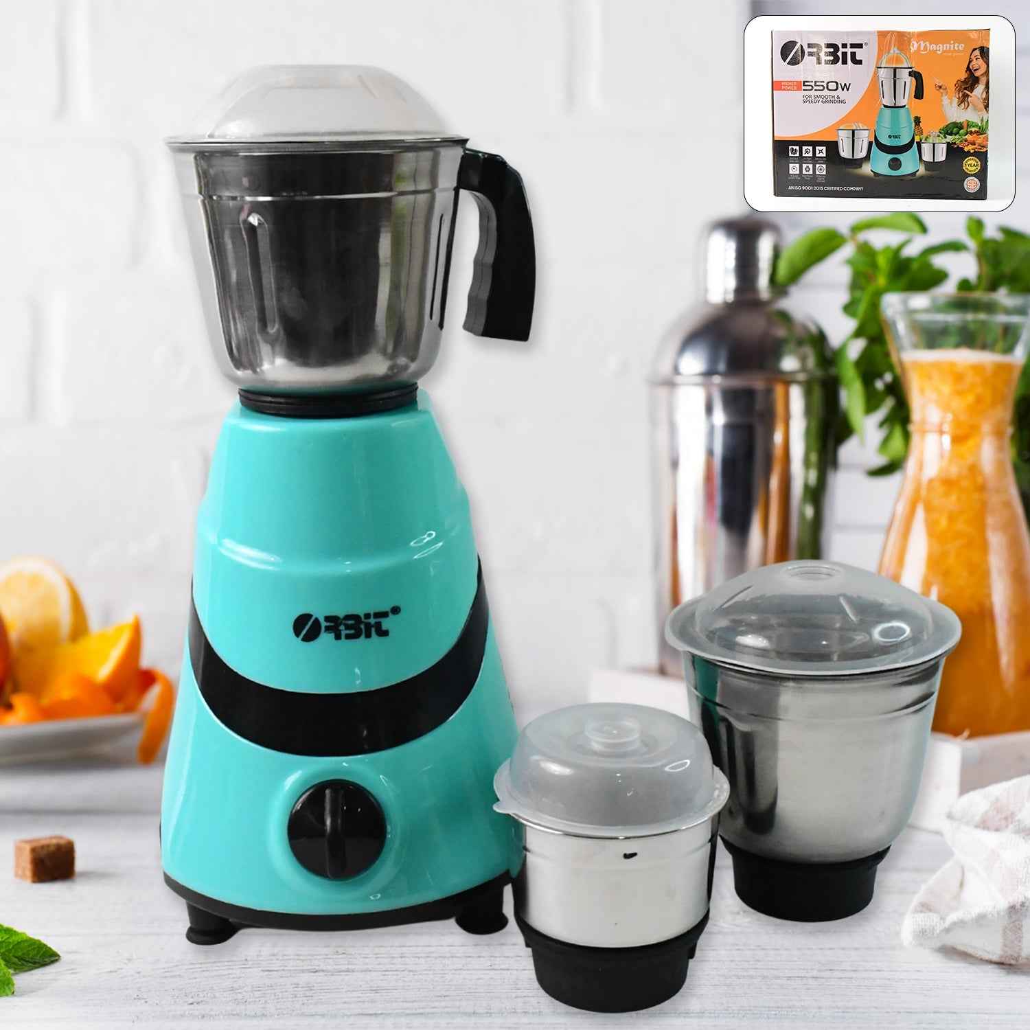 Mixer Grinder 550W with 3 Stainless Steel Jars – Powerful & Durable