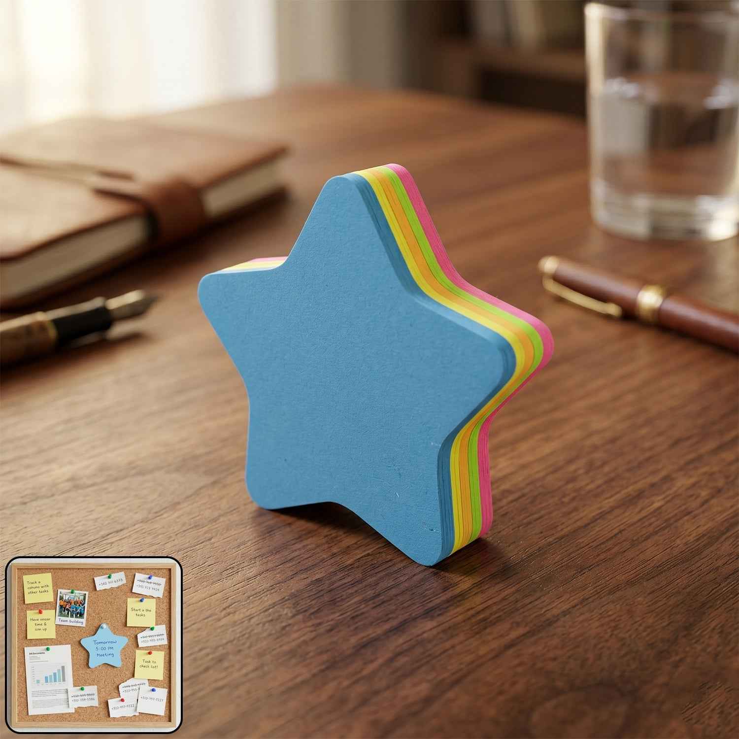 Star-Shaped Sticky Notes Ð Reusable & Vibrant Reminders