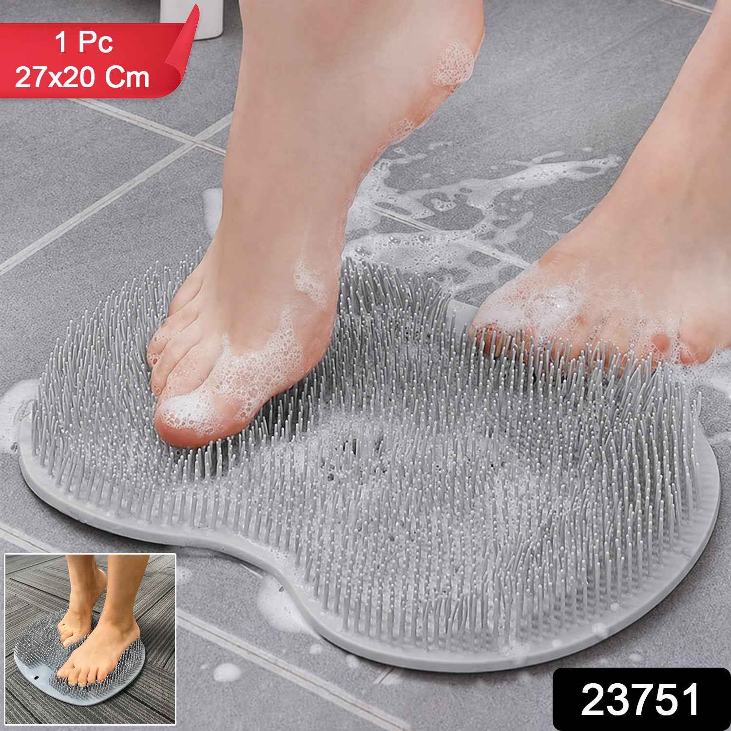 Silicone Foot Scrubber Mat Ð Soft Bristles for Easy Foot Care