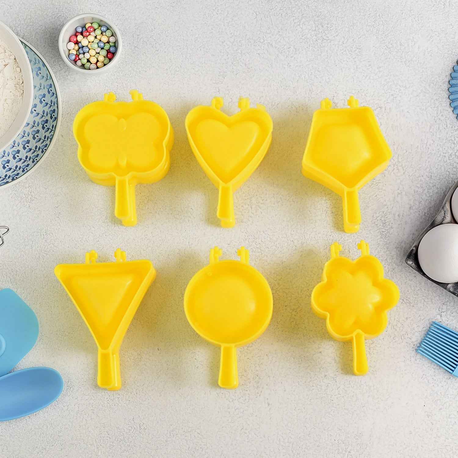 Plastic Cookie Cutter Set – 6-Pc Assorted Baking Moulds