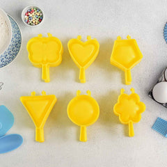 Plastic Cookie Cutter Set – 6-Pc Assorted Baking Moulds