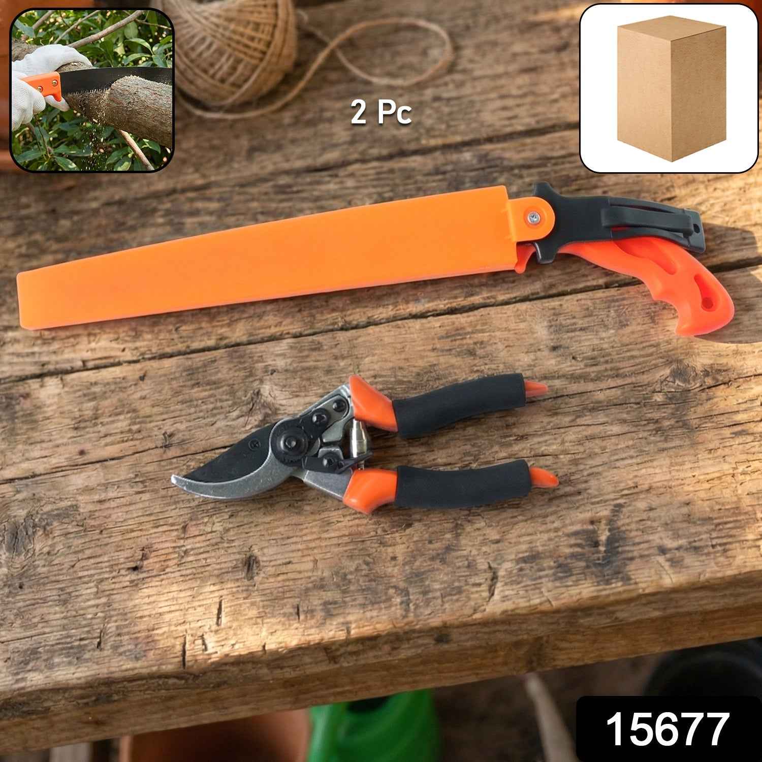 Garden Pruning Tool Combo – Heavy Duty Saw & Sharp Shears