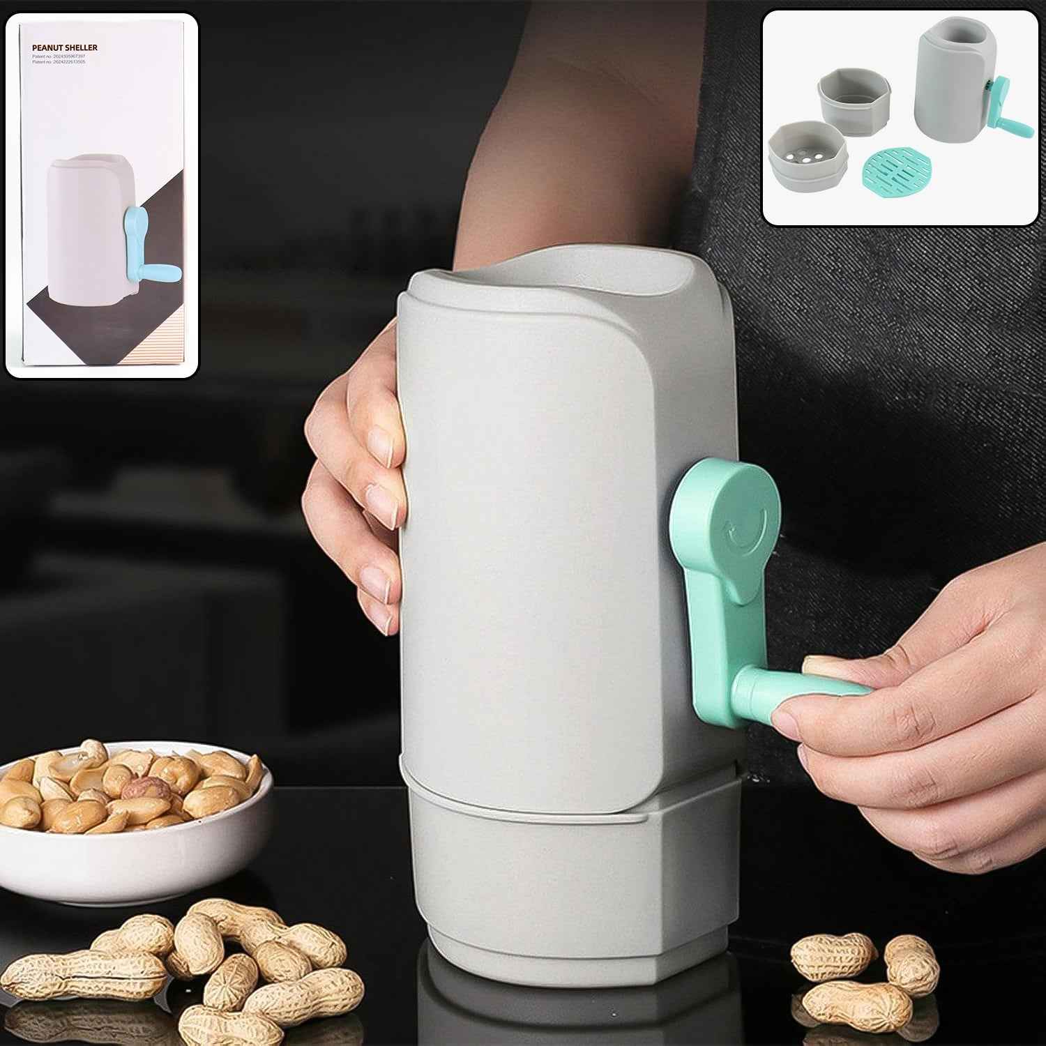 Peanut Sheller Machine – Manual Hand-Crank Nut Cracker