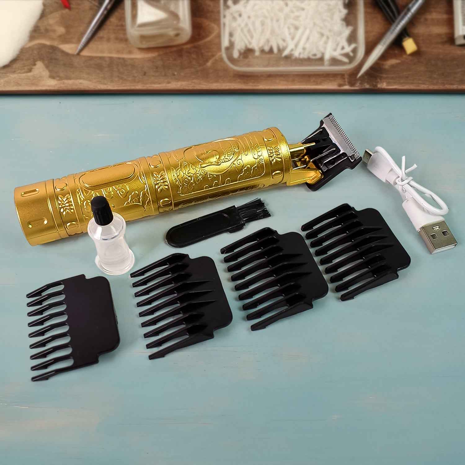 Body Hair Trimmer for Men – 4 Blades, Cordless | Calm & Curl