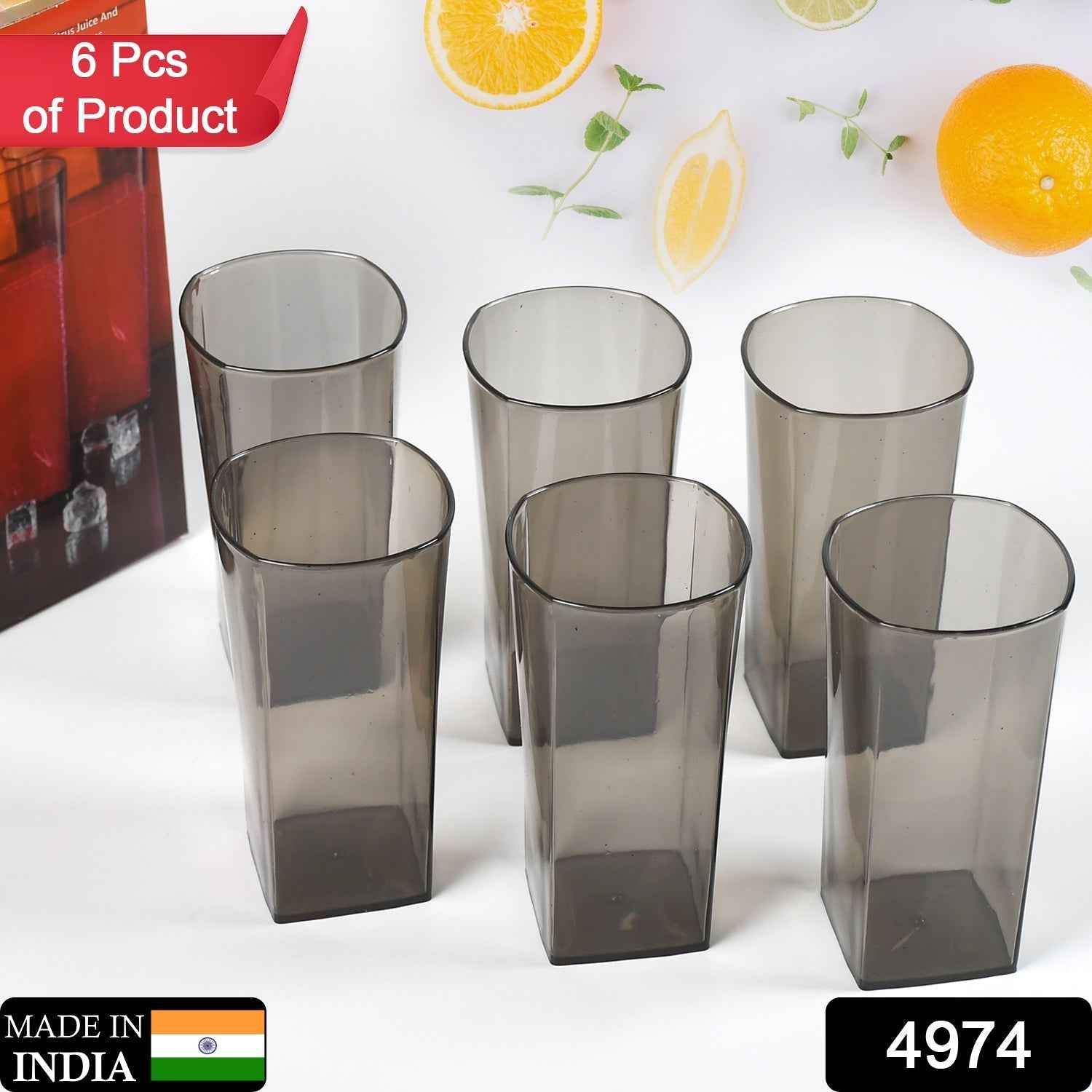 Plastic Tumbler Set – Unbreakable Square Design (Set of 6) | Corporate Kudos