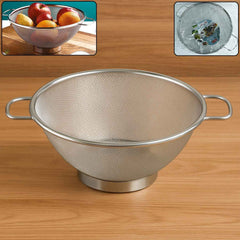 Stainless Steel Mesh Colander – Durable Kitchen Strainer with Handles