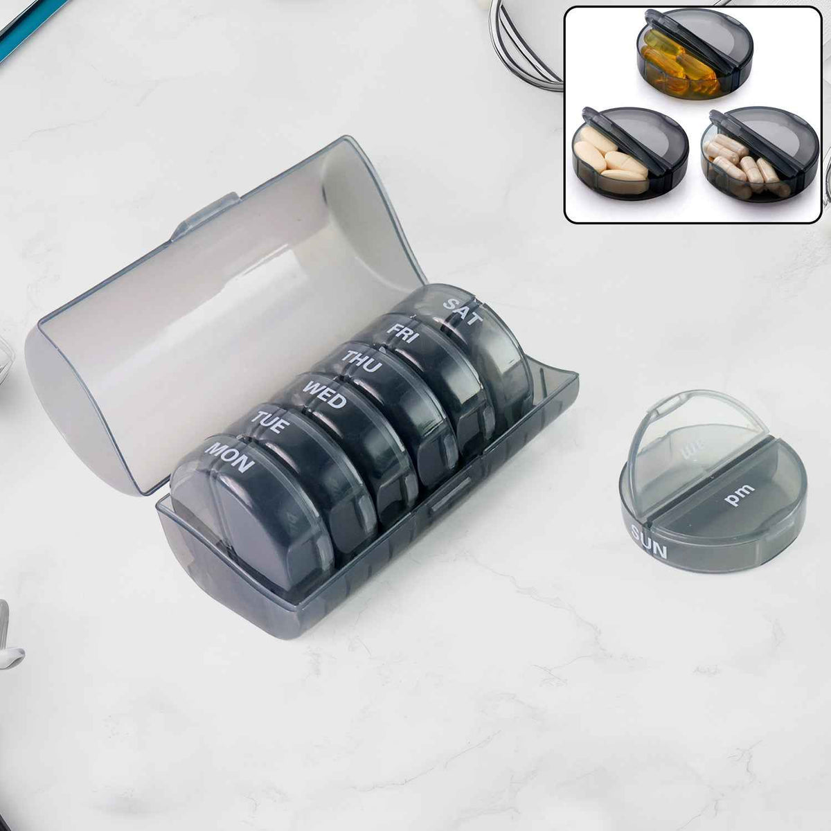 Weekly Pill Organizer – 7 Day AM/PM Medicine Box | FERVENT