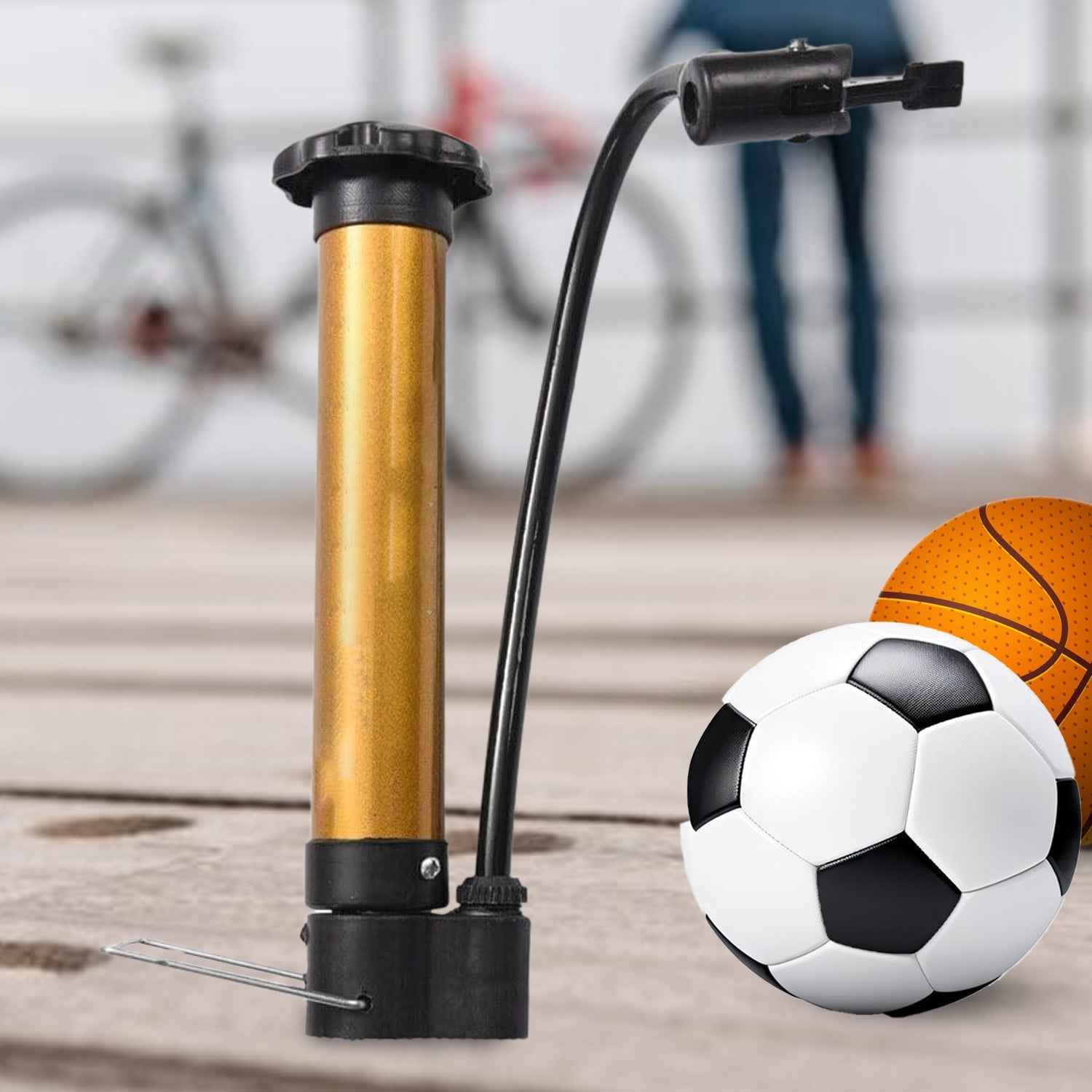 Hand Air Pump – Portable Metal Ball Inflator for Sports | FitFuzion