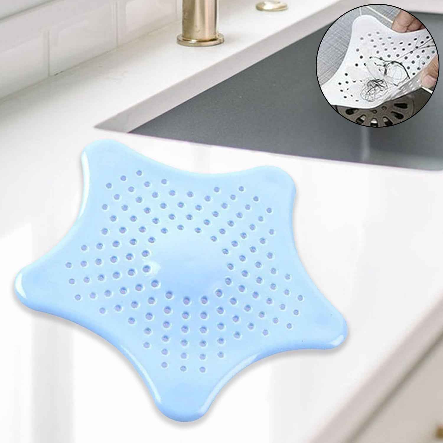 Sink Hair Catcher – Star Silicone Drain Strainer | ShineCrest