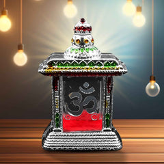 Om Temple – Adhesive Car Dashboard & Home Mandir Decor | Velvet Wheels