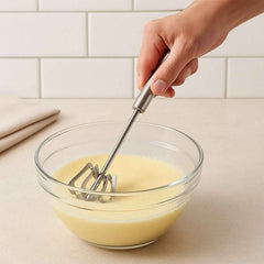 Stainless Steel Hand Blender – Manual Whisk & Frother | Quickslice