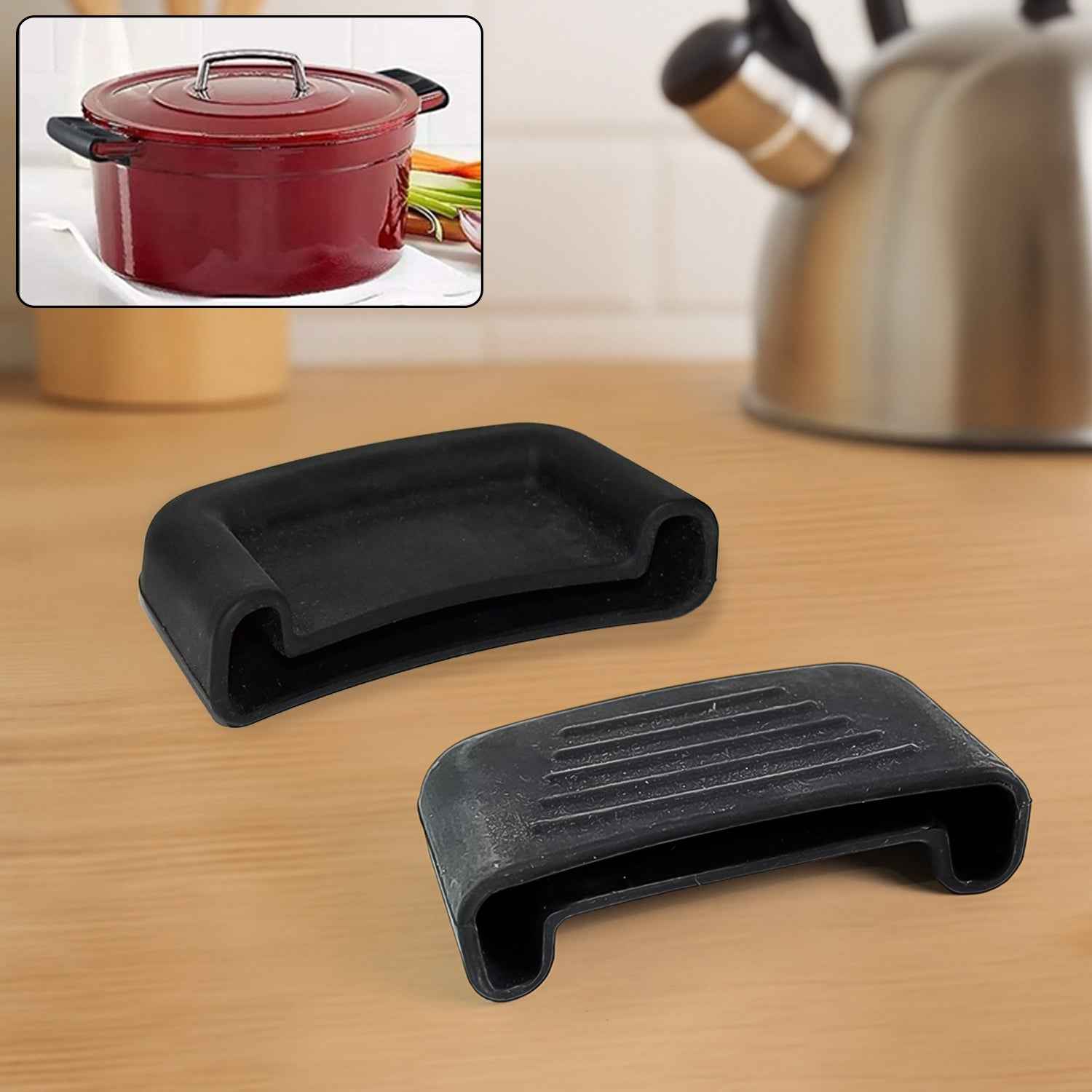 Silicone Pot Handle Sleeve – Heat Resistant & Anti-Slip Grip (2 Pc)