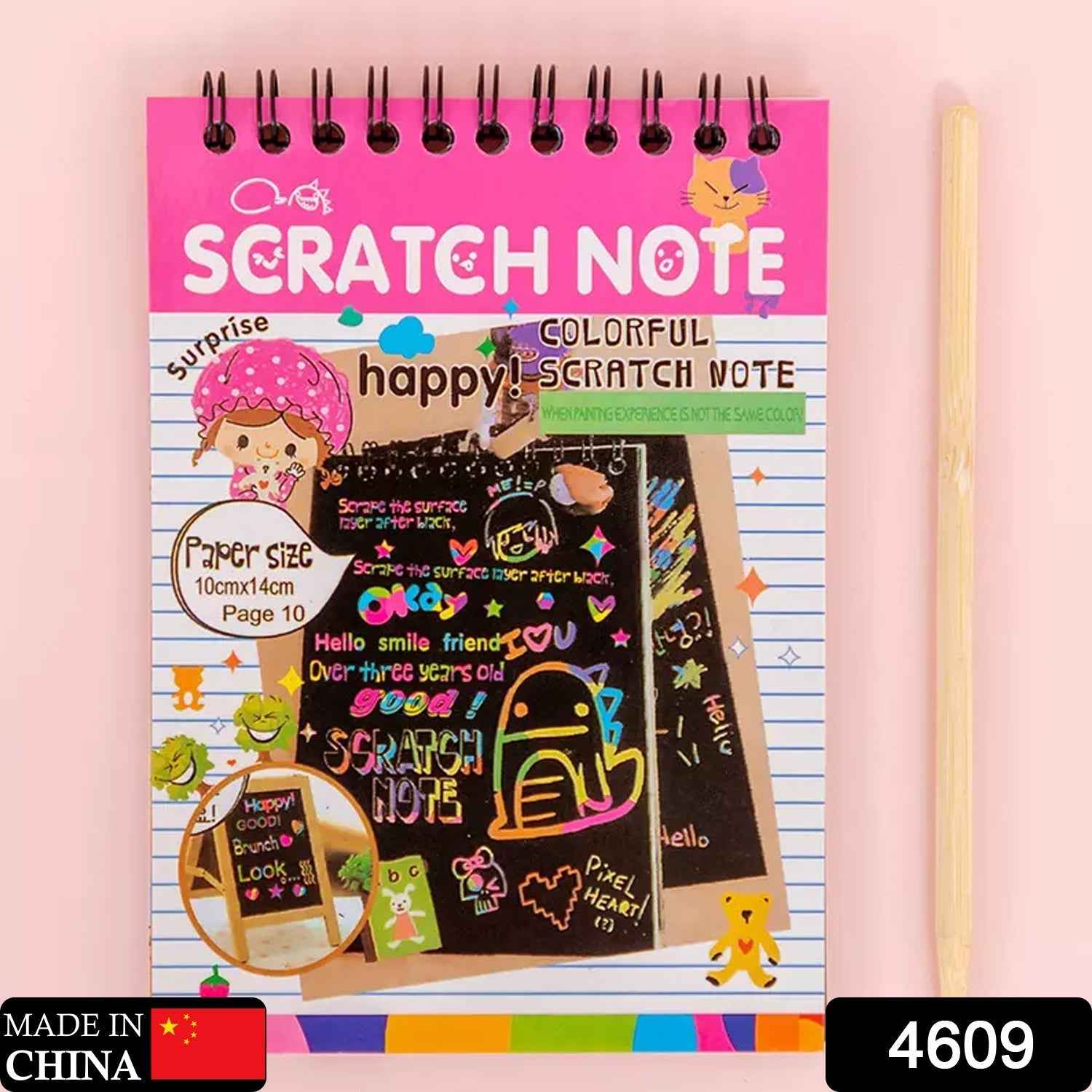 Rainbow Art Scratch Book – 10 Pages & Tool | Colorful Creations