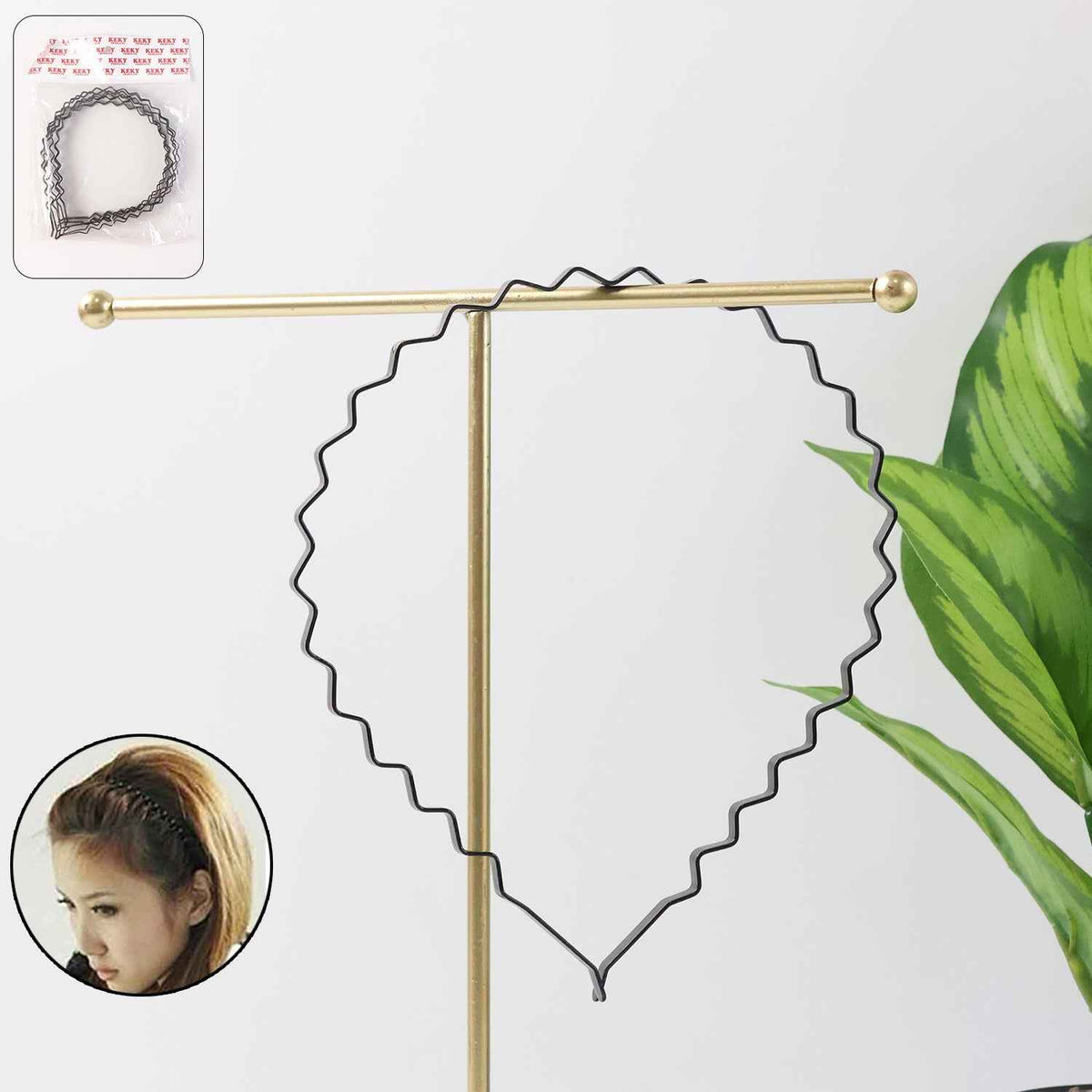 Metal Zigzag Hair Bands – Non-Slip Flexible Headbands (6 Pc)