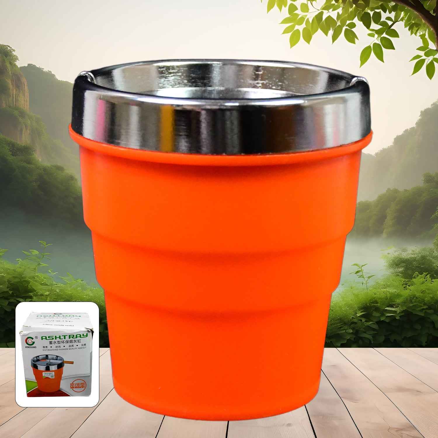 Car Ashtray – Portable Smokeless Cup Holder with Lid | Velvet Wheels