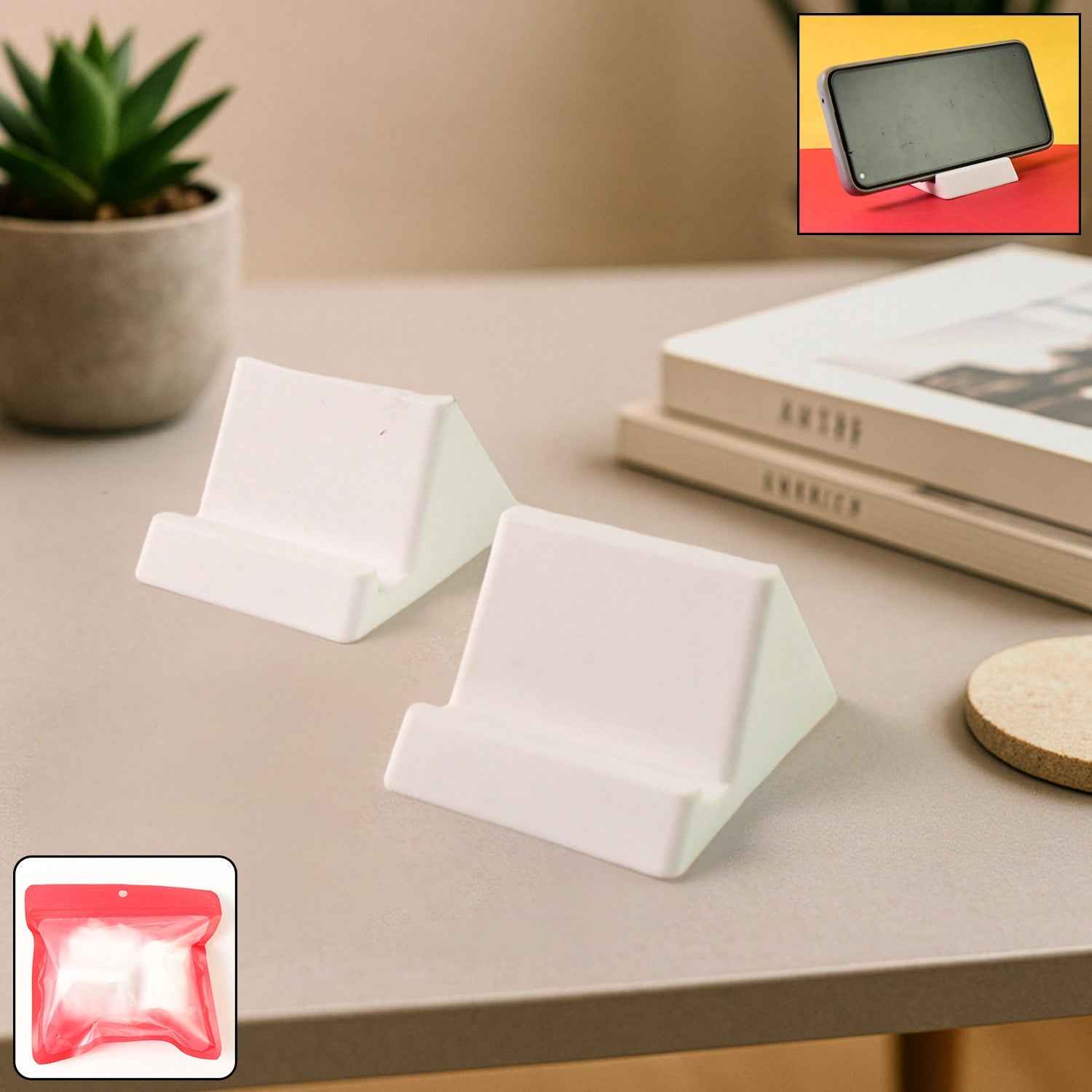 Mobile Phone Holder Stand – Compact 2-Pc Mix Color Set