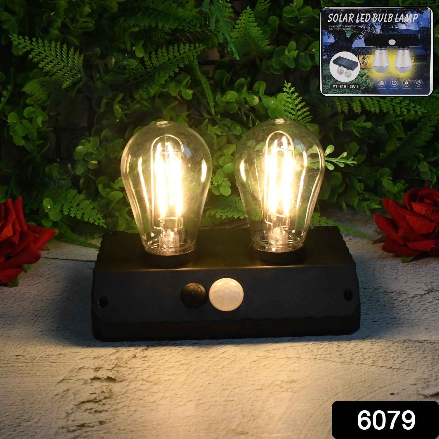 Solar LED Lamp – Double Bulb Outdoor Garden Light | Indo Glow