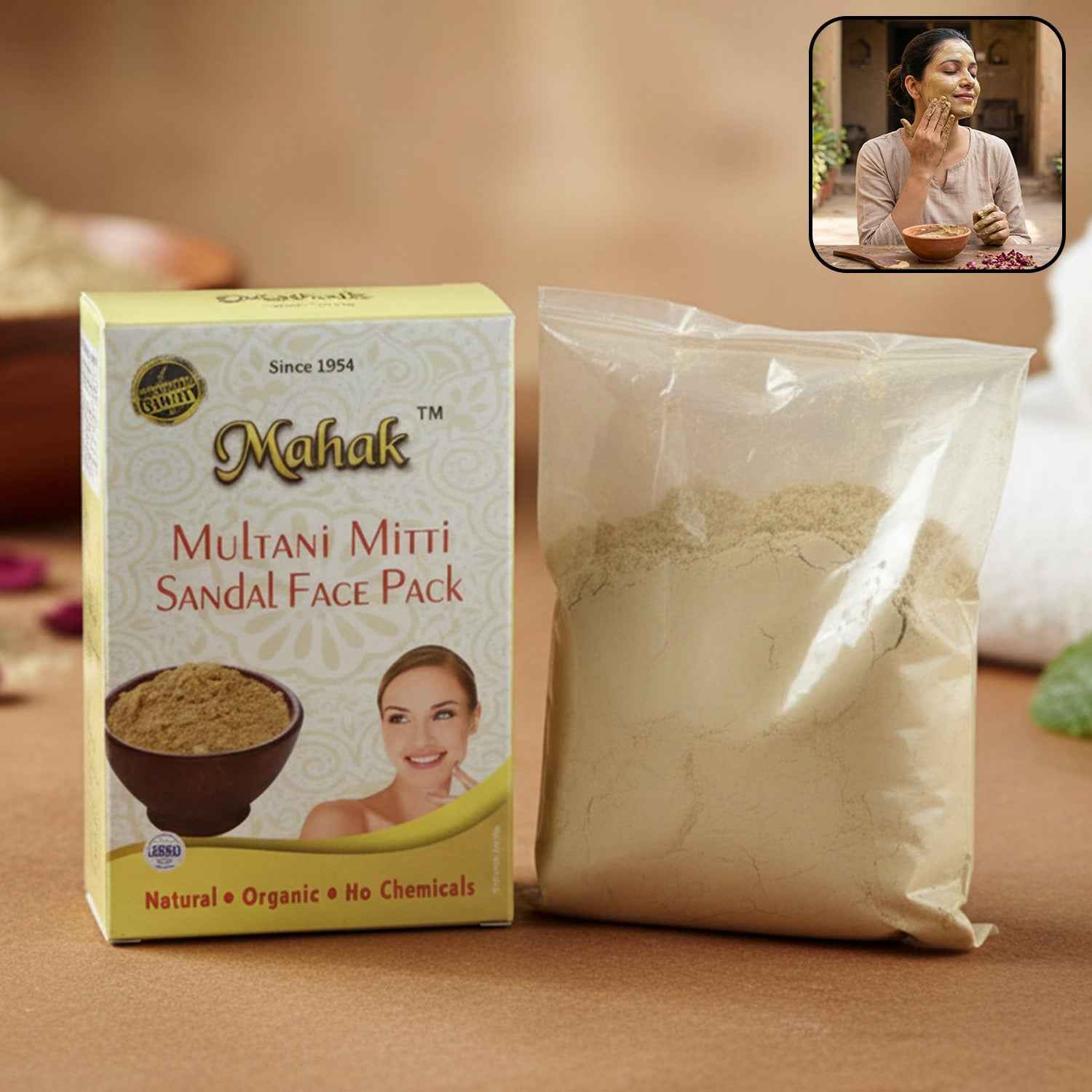 Multani Mitti Face Pack – Herbal Deep Cleansing Powder 80 gm
