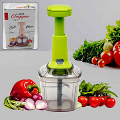 Manual Vegetable Chopper – 1100ML 2-in-1 Push Cutter | CookAura