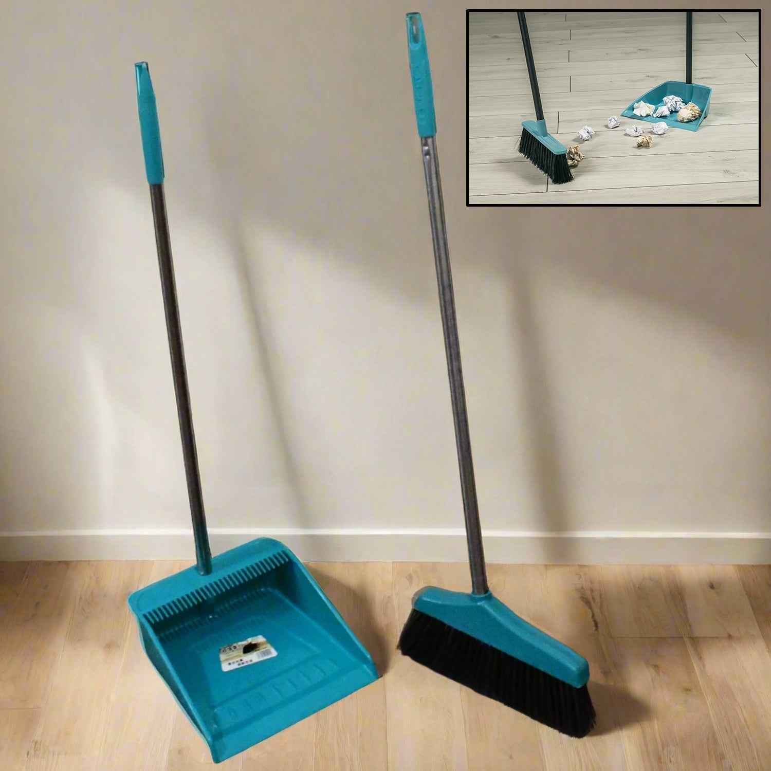 Long Handle Dustpan and Brush – Ergonomic Cleaning Set | VoltDesk