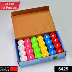 LED Tealight Candles – 24 Pcs Multicolor | Indo Glow
