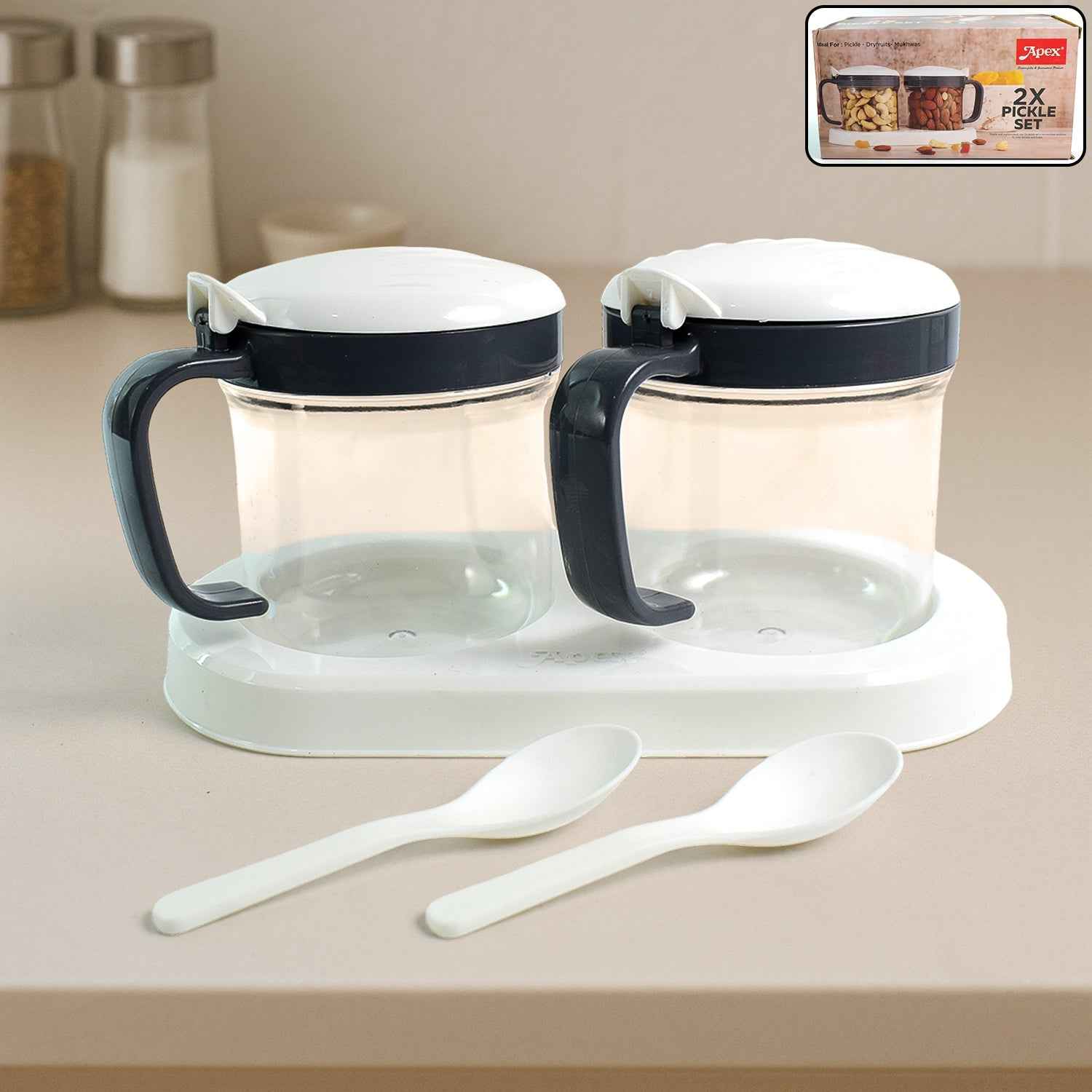 Pickle Container Set – Airtight & Unbreakable 2-Piece Jars