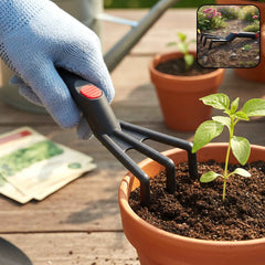 Hand Garden Cultivator Rake – Lightweight Soil Loosening Tool