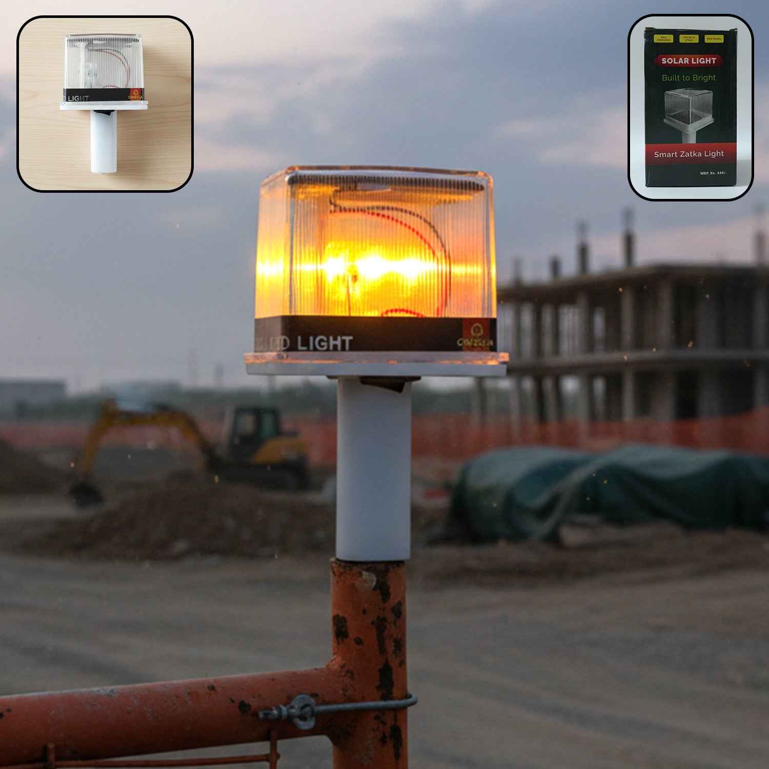 Solar Warning Light – Bright, Eco-Friendly Outdoor Safety Signal