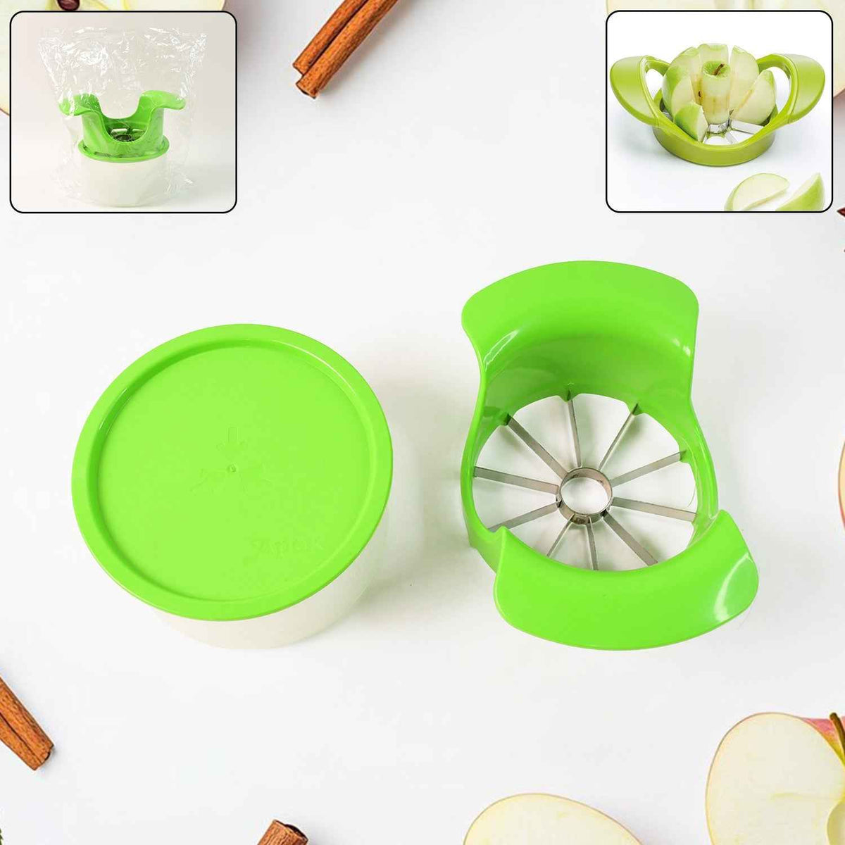 Apple Cutter with Container – Quick, Neat Slicing & Core Removal