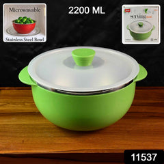 2200ml Microwave-Safe Plastic Serving Bowl – Durable & BPA-Free