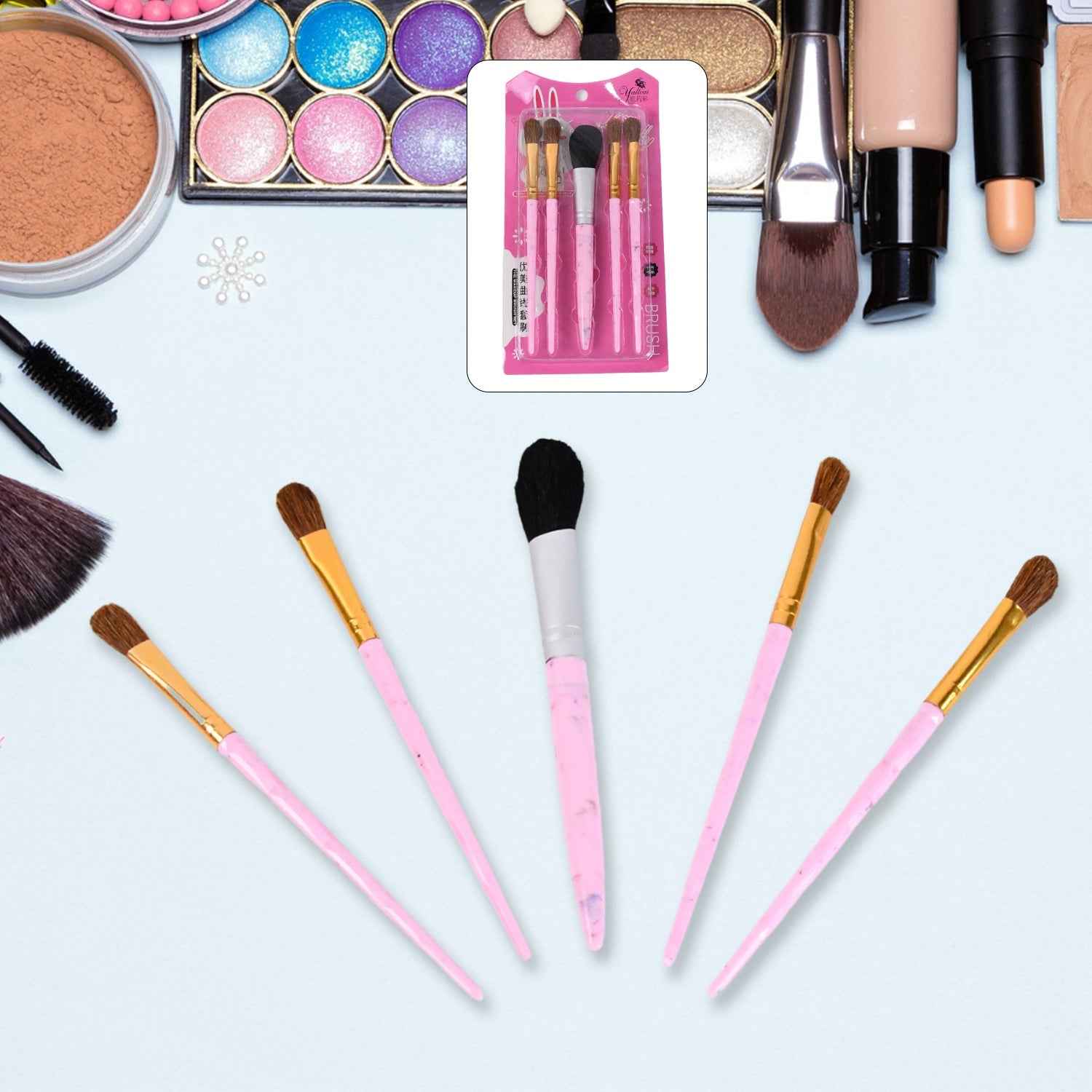 Makeup Brush Kit – 5pc Professional Set for Flawless Makeup | BeautyBare
