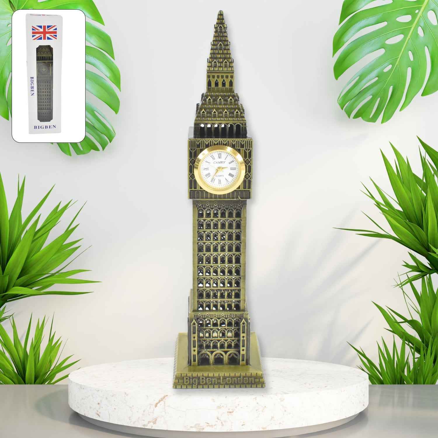 Big Ben Miniature Metal Statue – Elegant Home Decor Accent