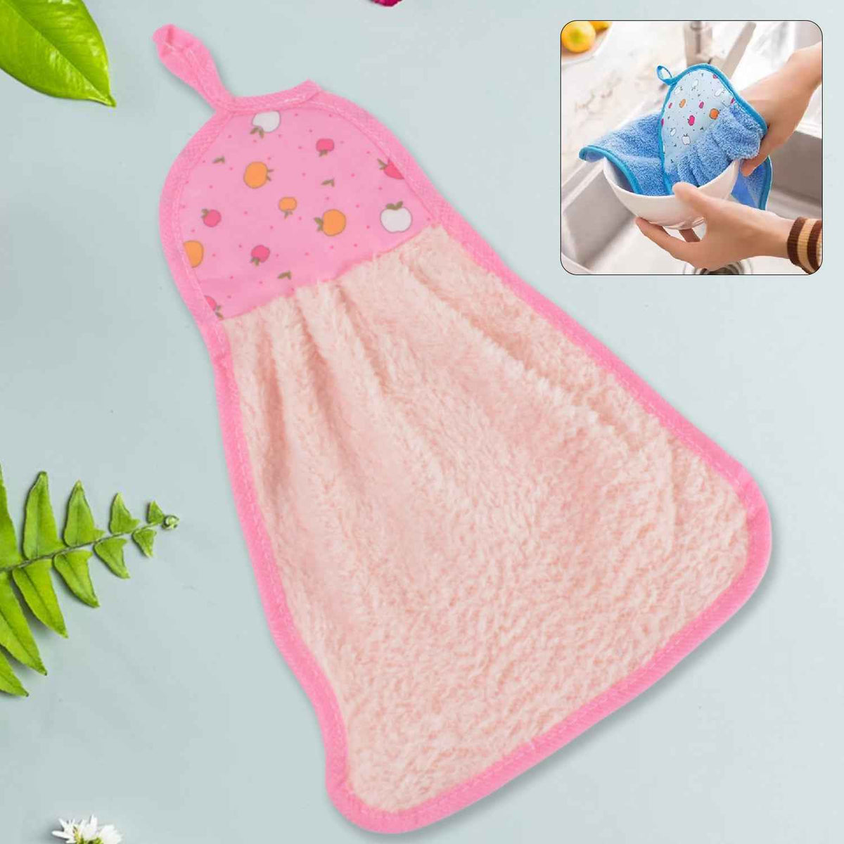 Microfiber Kitchen Towel with Loop – Soft, Quick-Dry & Absorbent