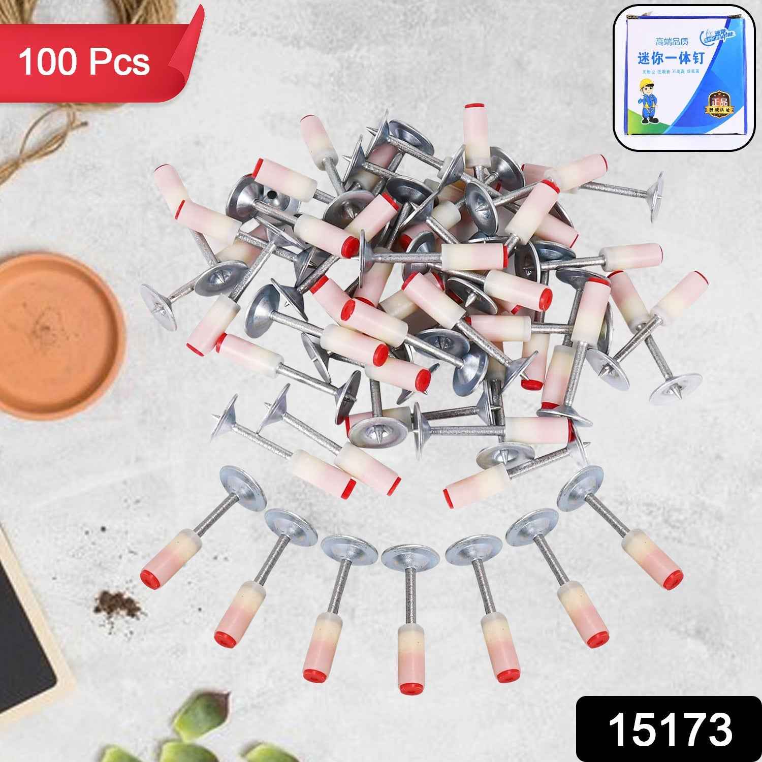 Steel Nail Gun Nails – 100 Pcs for Concrete & Wall | BoltForce