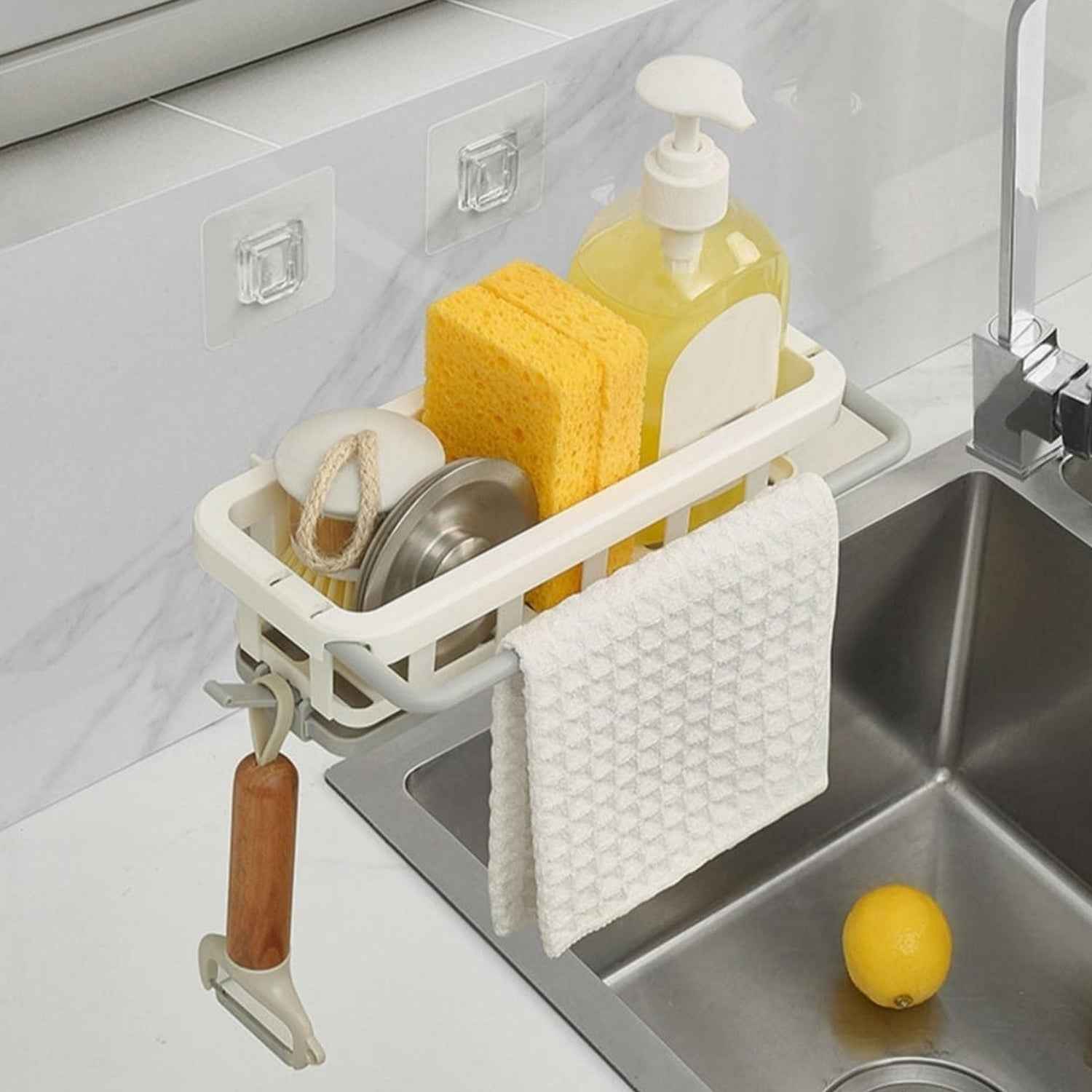 Kitchen Sink Organizer – Retractable Drain Rack | Bathora