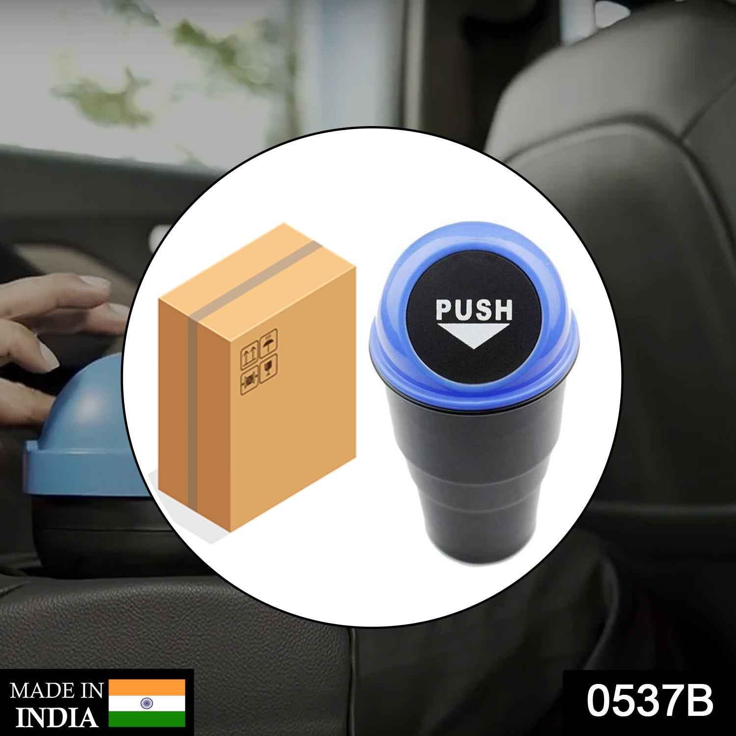 Car Dustbin – Compact & Portable Waste Bin for Vehicles | Velvet Wheels