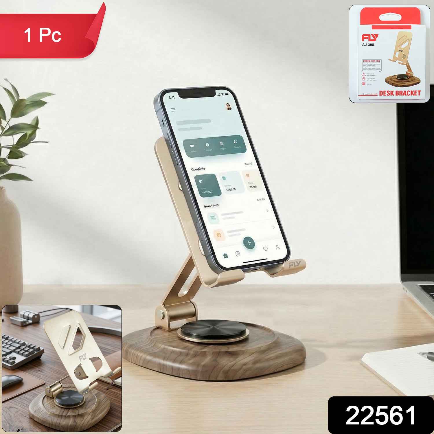 Adjustable Mobile Phone Stand – Sturdy & Compact Workspace Accessory