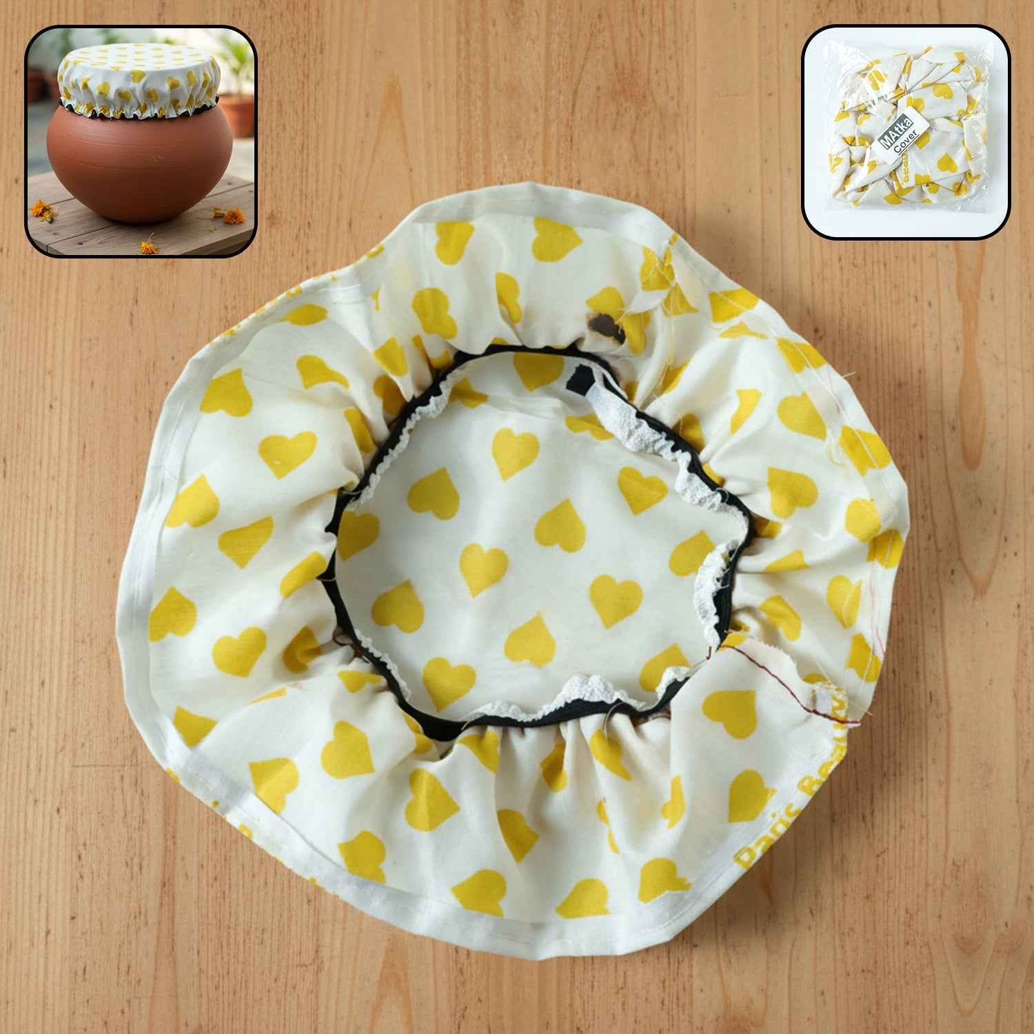 Cotton Matka Cover – Elasticated, Dust & Insect Protection